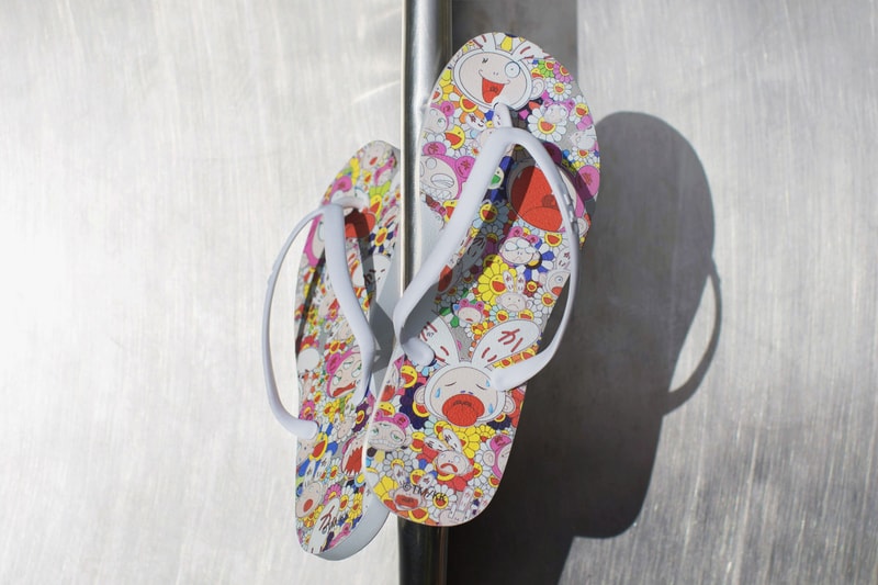 murakami takashi tidal new york flip flops los angeles broad museum collab