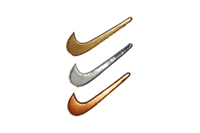 Nike Air Force 1 Rose Gold, Silver, Gold Swoosh