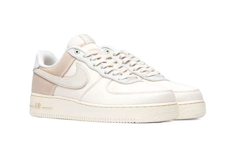 nike air force 1 07 pale ivory light cream minimal stitching 