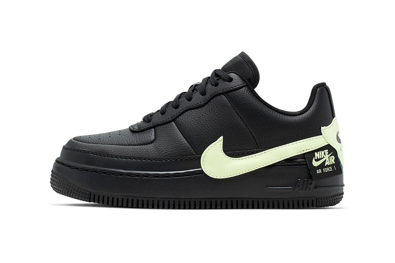 Nike Air Force 1 Jester XX Black Barely Volt Neon Green Swoosh Trainers Sneakers