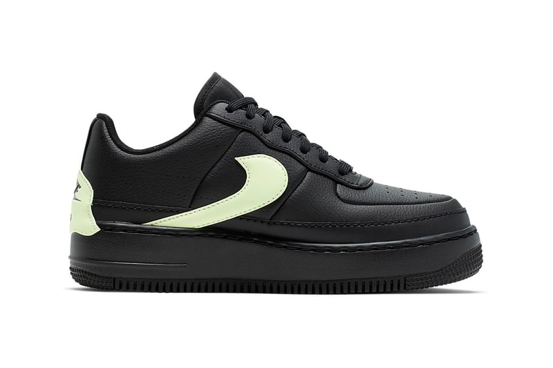 Nike Air Force 1 Jester XX Black Barely Volt Neon Green Swoosh Trainers Sneakers