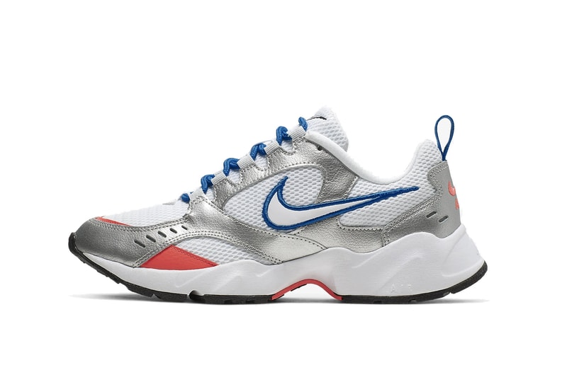 Nike Air Heights New Chunky Sneaker Trainer Dad Shoe Retro Inspired White Black Purple Silver Color 