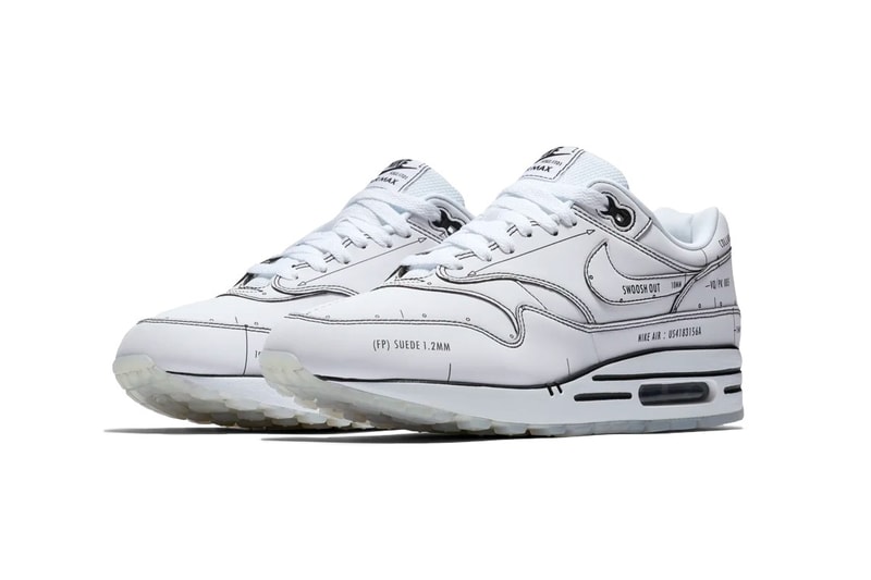 nike air max 1 sketch to shelf schematic white sneaker