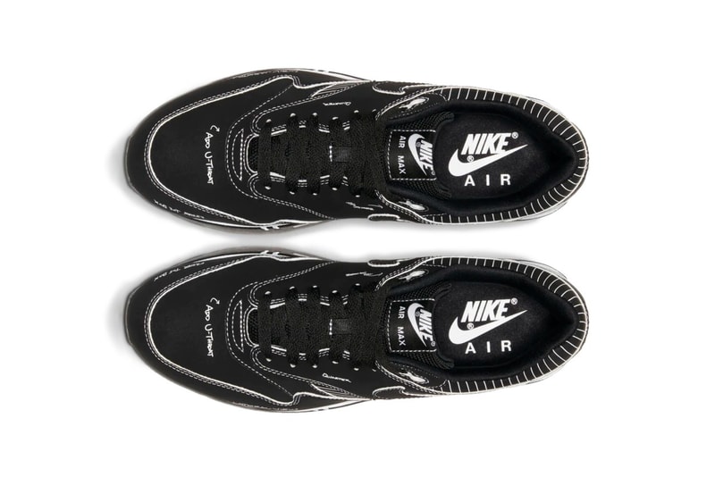 nike air max 1 sketch to shelf schematic black sneaker