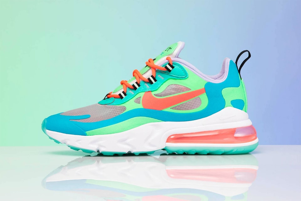 Nike Air Max 270 React Neon Green Blue Sneakers Men’s 11 Nike Air Max 270 React ENG 95 Men main image 4