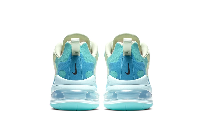 nike air max 270 react hyper jade sneakers footwear shoes sneakerhead barely volt blue lagoon frosted spruce