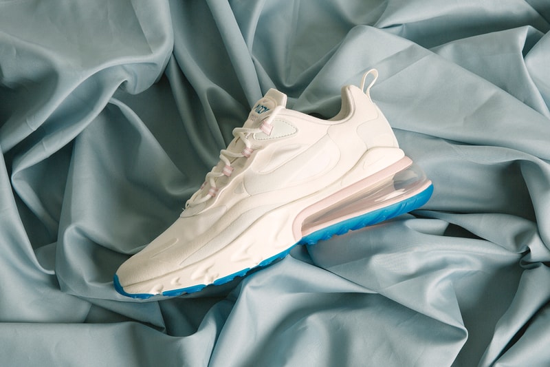 nike air max 270 react sneaker white cream pink blue