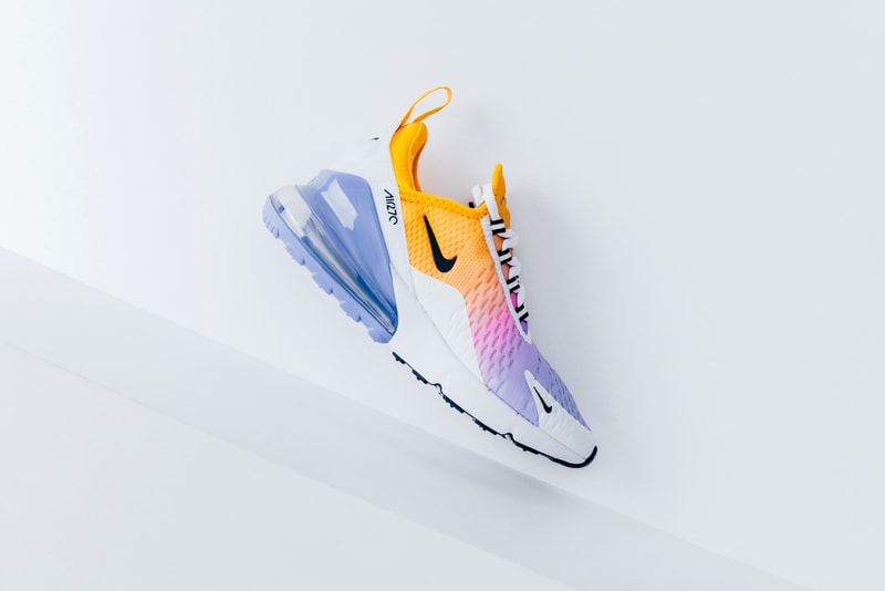 nike air max 270 tie dye sneaker university gold blue pink purple