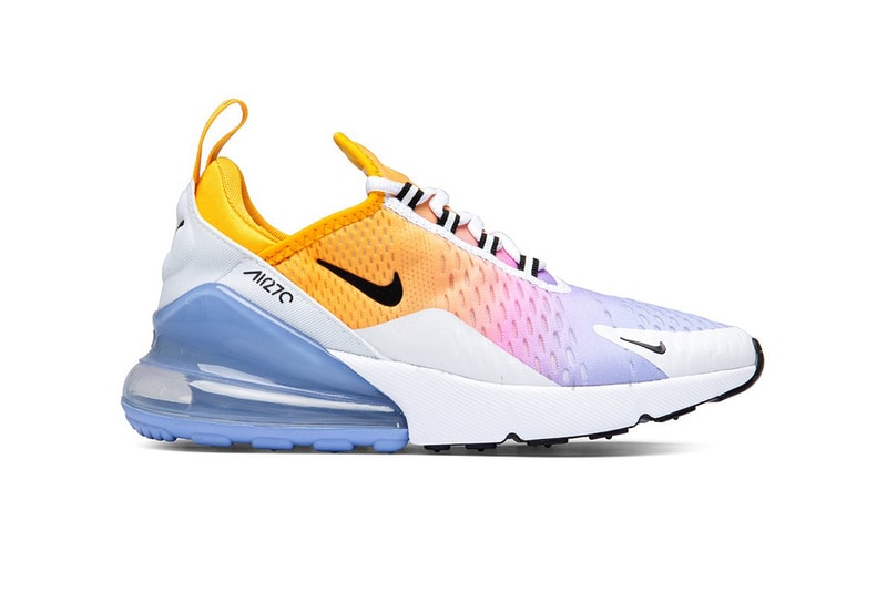 nike air max 270 tie dye sneaker university gold blue pink purple