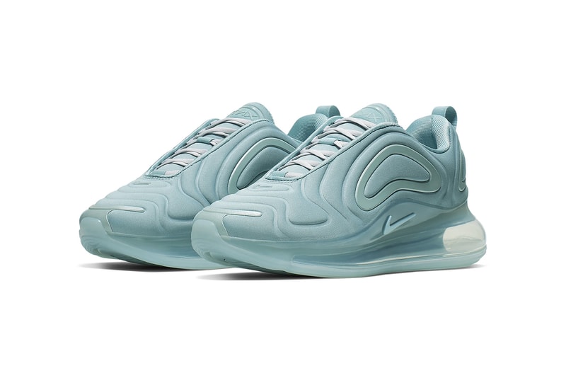 nike air max 720 luminous lime green ocean cube phantom vast grey blue monochromatic sneakers footwear shoes sneakerhead