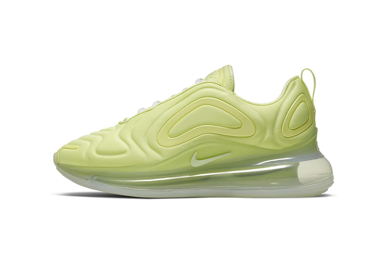 nike air max 720 luminous lime green ocean cube phantom vast grey blue monochromatic sneakers footwear shoes sneakerhead