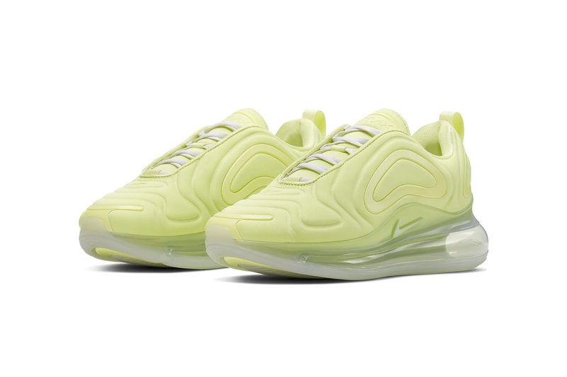 nike air max 720 luminous lime green ocean cube phantom vast grey blue monochromatic sneakers footwear shoes sneakerhead