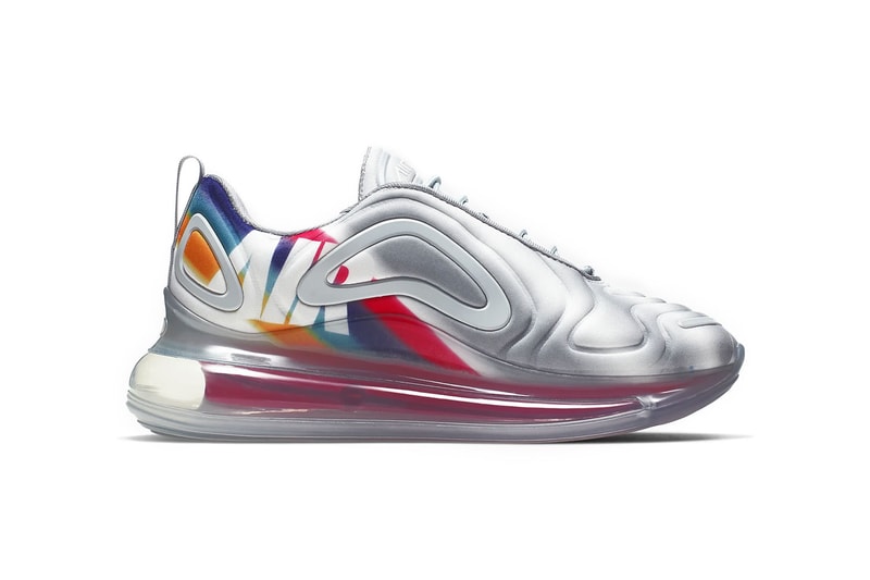 nike air max 720 sneakers wolf grey red orbit rainbow colorful