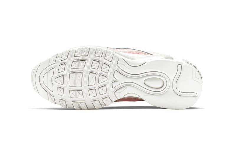 nike air max 97 bleached coral pink white summer sneakers shoes
