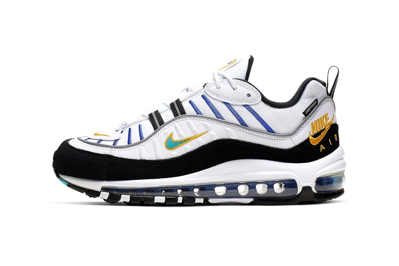Nike Air Max 98 White University Gold Black