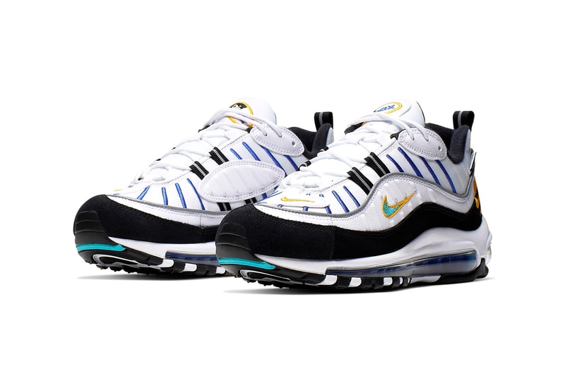 Nike Air Max 98 White University Gold Black