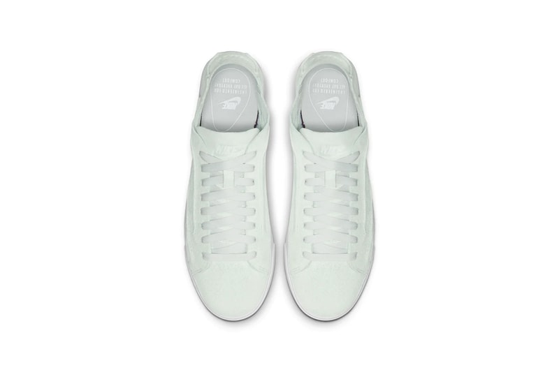 nike blazer low outburst deconstructed ghost aqua mint green suede sneakers sneakhead footwear shoes 