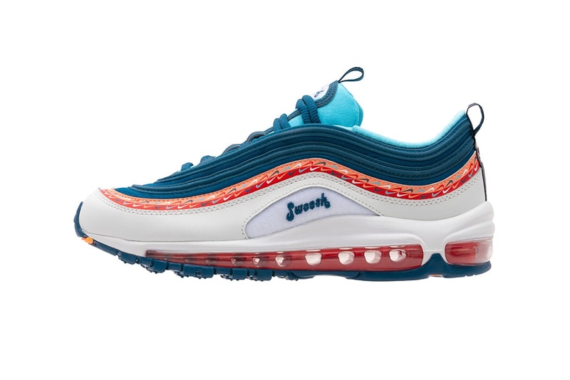 Nike "Evolution of the Swoosh" Collection Release Drop Sunburst Script Swoosh Chain Pack Air Force 1 Air Max Plus React Element 55 Air Max 97