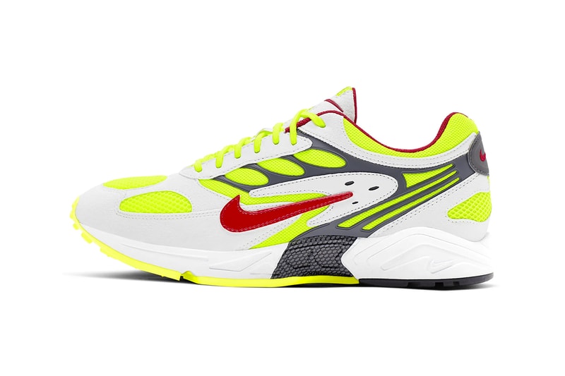 nike air ghost racer original color white neon yellow dark grey atom red sneakers sneakerhead shoes footwear