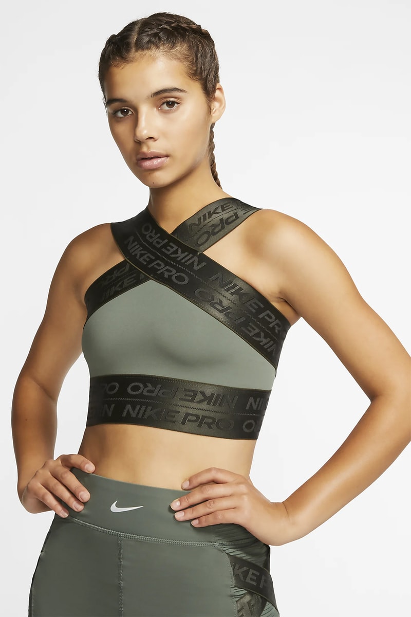 nike pro tank sports bra workout fitness gym athleisure sportswear clothes black metallic silver juniper fog thunder grey