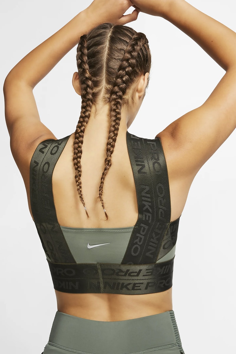 nike pro tank sports bra workout fitness gym athleisure sportswear clothes black metallic silver juniper fog thunder grey