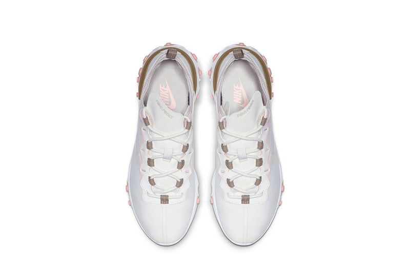 nike react element 55 summer pastel colors parachute beige bleached coral teal tint frosted spruce