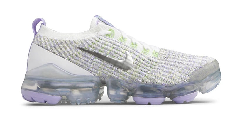 Size 10.5 - Nike Vapormax Flyknit 3 Very Rare - Purple and Grey w/ Silver Swoosh Nike Air VaporMax Flyknit 3 Pure Platinum for Sale  main image 3
