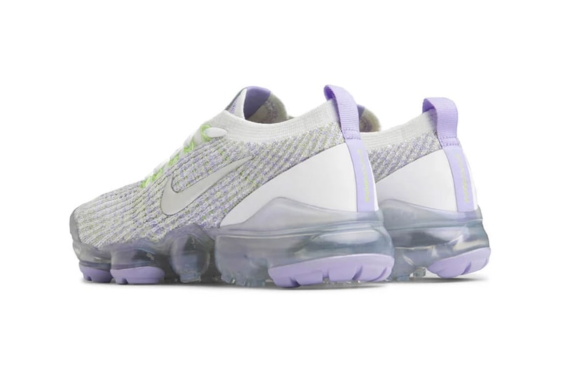 nike air vapormax flyknit 3.0 true white barely volt purple agate release sneakers