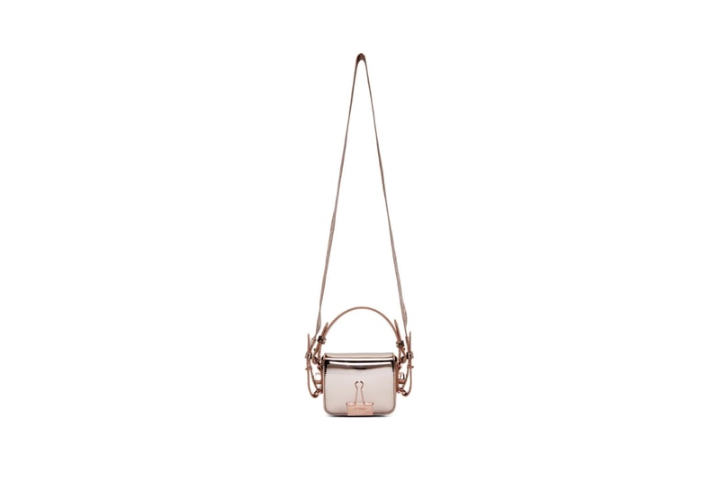 Off White Pink Mirror Baby Flap Bag