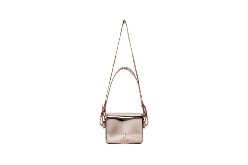 Off White Mini Flap Bag Baby Rose Gold Pink