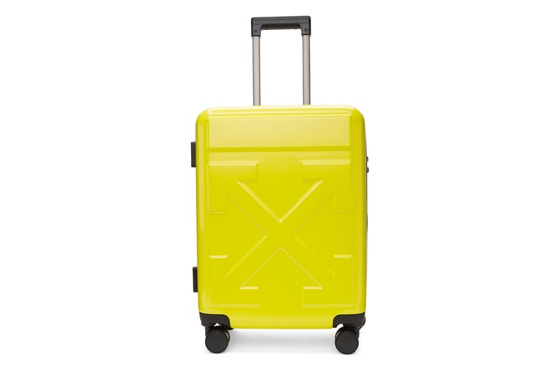 off white for travel arrow trolley suitcase luggage bags designer