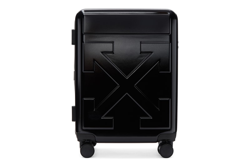 off white for travel arrow trolley suitcase luggage bags designer