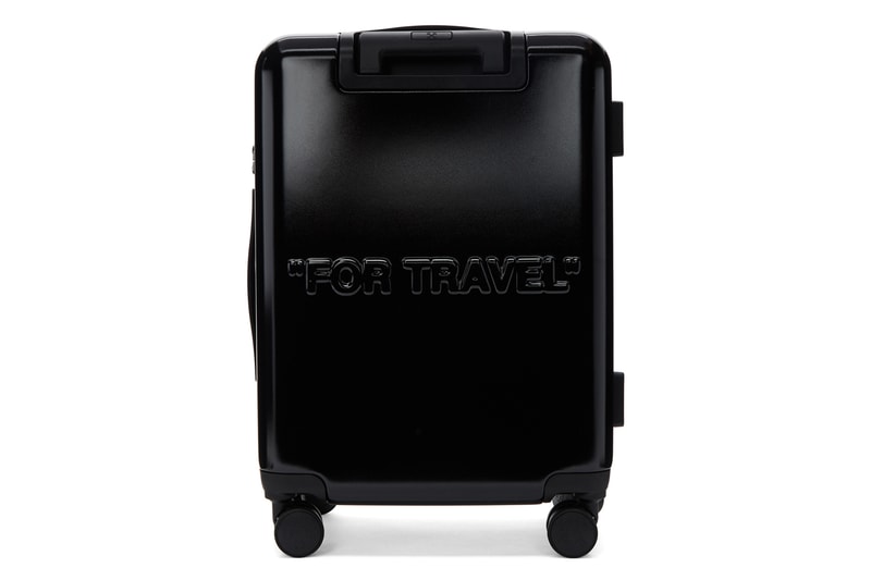 off white for travel arrow trolley suitcase luggage bags designer