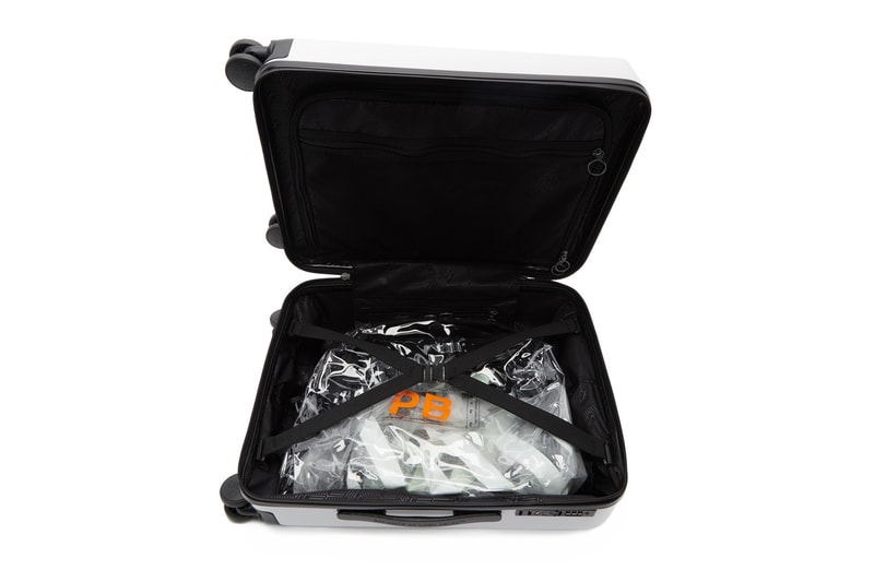 off white for travel arrow trolley suitcase luggage bags designer
