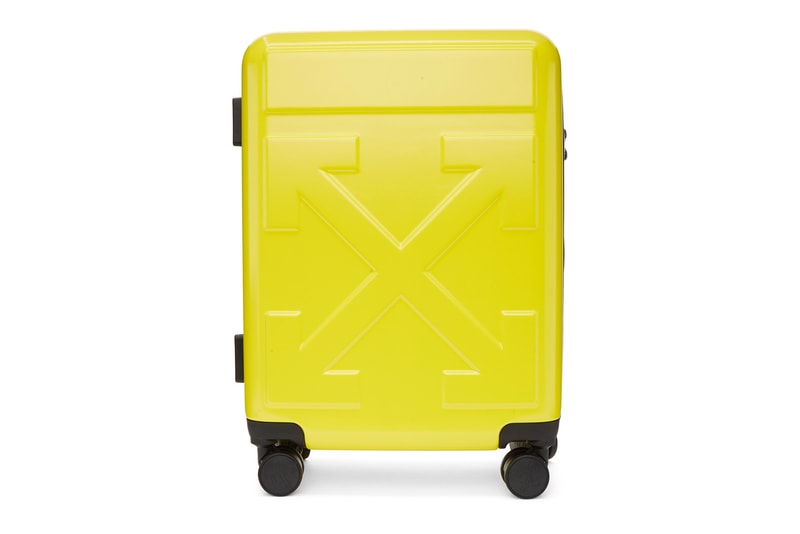 off white for travel arrow trolley suitcase luggage bags designer
