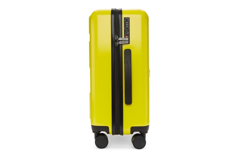off white for travel arrow trolley suitcase luggage bags designer