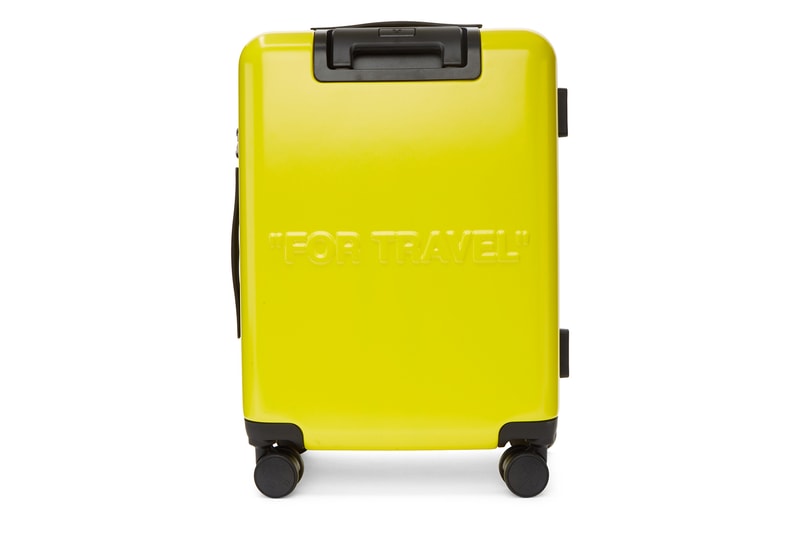 off white for travel arrow trolley suitcase luggage bags designer