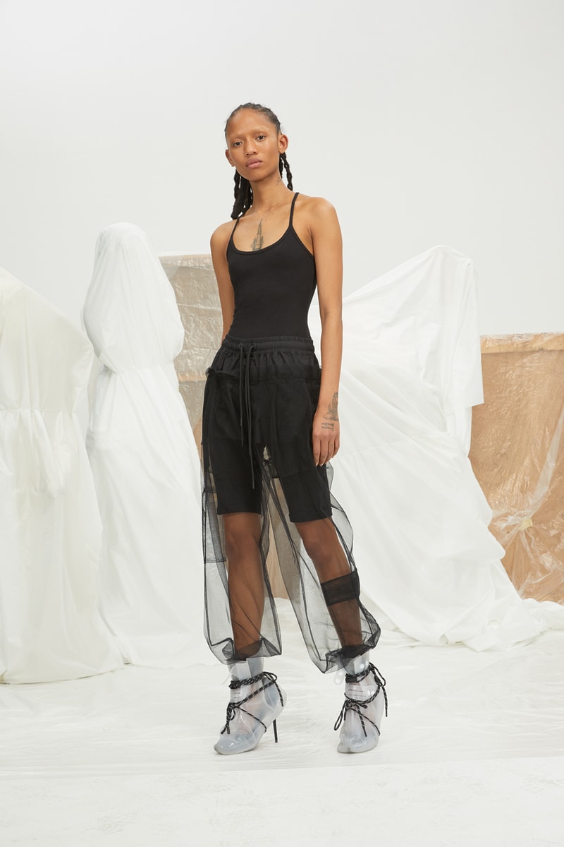 perfect number woman on pedastal Adesuwa Aighewi tulle pants black tank