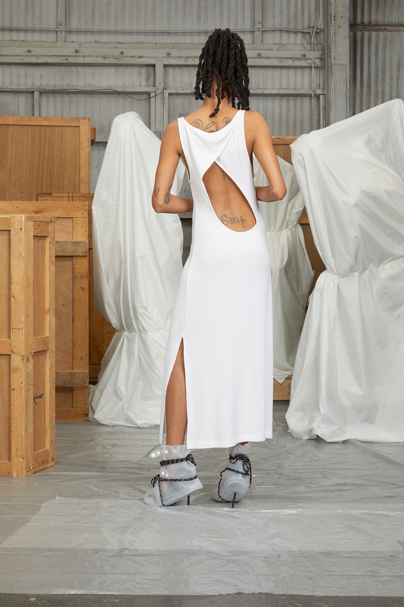 perfect number woman on pedastal Adesuwa Aighewi white dress
