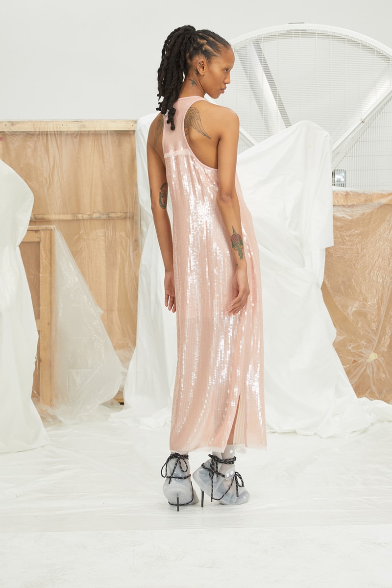 perfect number woman on pedastal Adesuwa Aighewi pink sequin dress