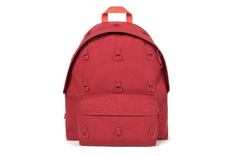 raf simons eastpak bonded metal loop backpacks paddedpakr collaboration designer bags burgundy orange grey pink anthracite yellow black matlasse