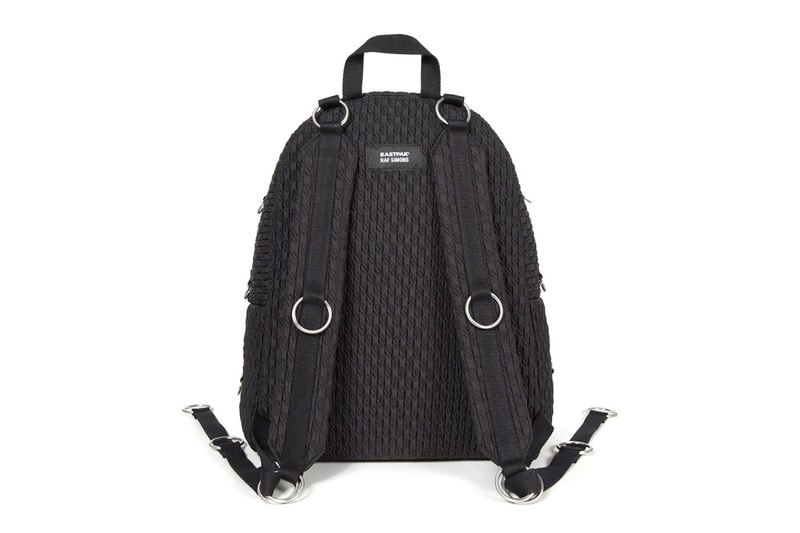 raf simons eastpak bonded metal loop backpacks paddedpakr collaboration designer bags burgundy orange grey pink anthracite yellow black matlasse