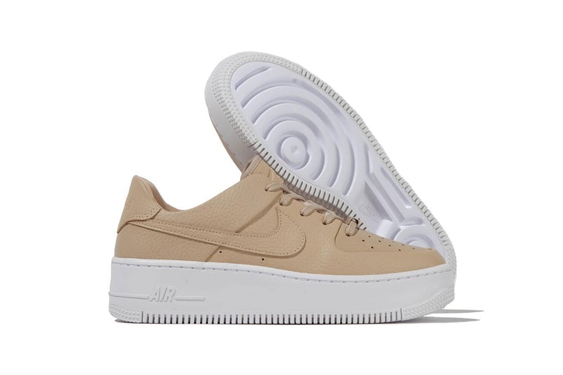 Nike Air Force 1 Sage Low Desert Ore Nude Leather Sneaker