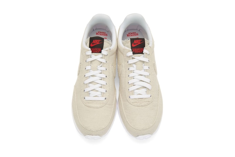 Stranger Things x Nike Air Tailwind 79 Cortez Release Drop Sneaker Shoe Beige White Laces Branding