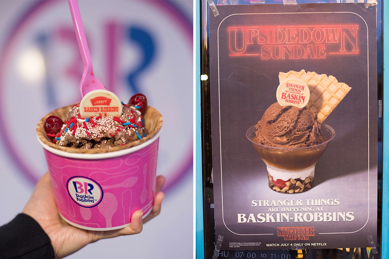 Stranger Things Netflix Baskin Robbins Ice Cream Upside Down Sundae Chocolate Waffle Poster
