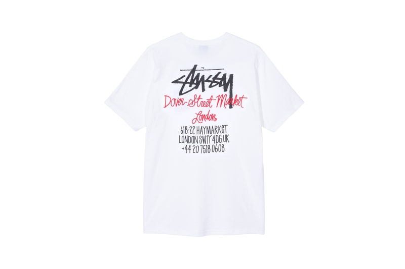 Stussy x Carharrt WIP x Dover Street Market London Collaboration T Shirt White