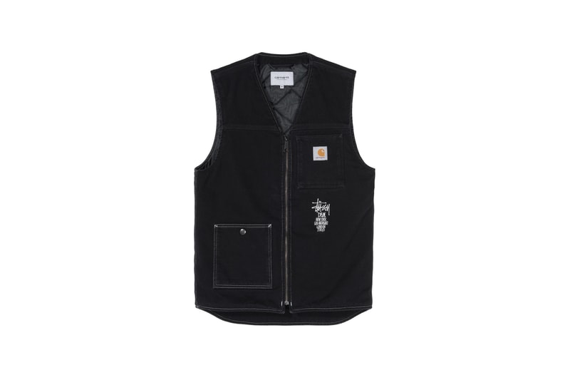 Stussy x Carharrt WIP x Dover Street Market Collaboration Vest Black