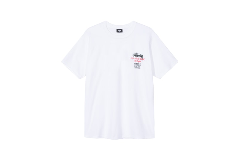 Stussy x Carharrt WIP x Dover Street Market Los Angeles Collaboration T Shirt White
