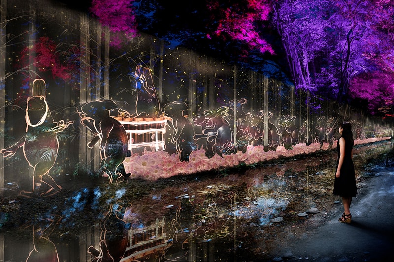 teamlab digitized forest kyoto world heritage site shimogamo shrine art exhibition museums japan 