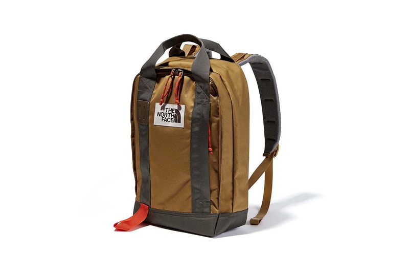 the north face back to school heritage brown backpack